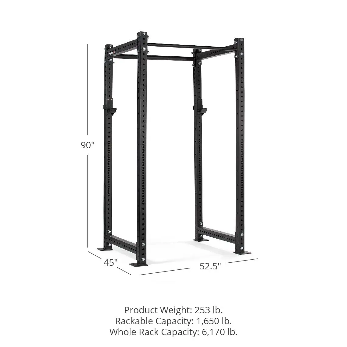 Tall Bolt-Down Power Rack 36-in Depth Home Gym Strength Training Equipment, Custom
