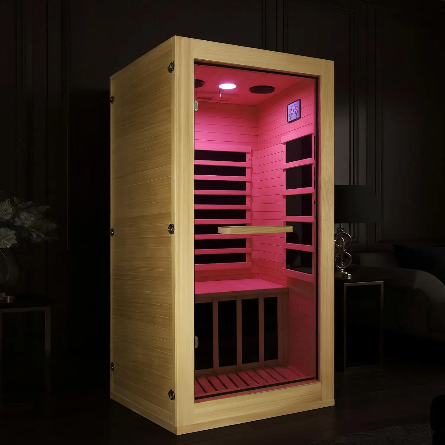 Infrared Sauna Room Indoor Home Obeche Wood 900W, Custom