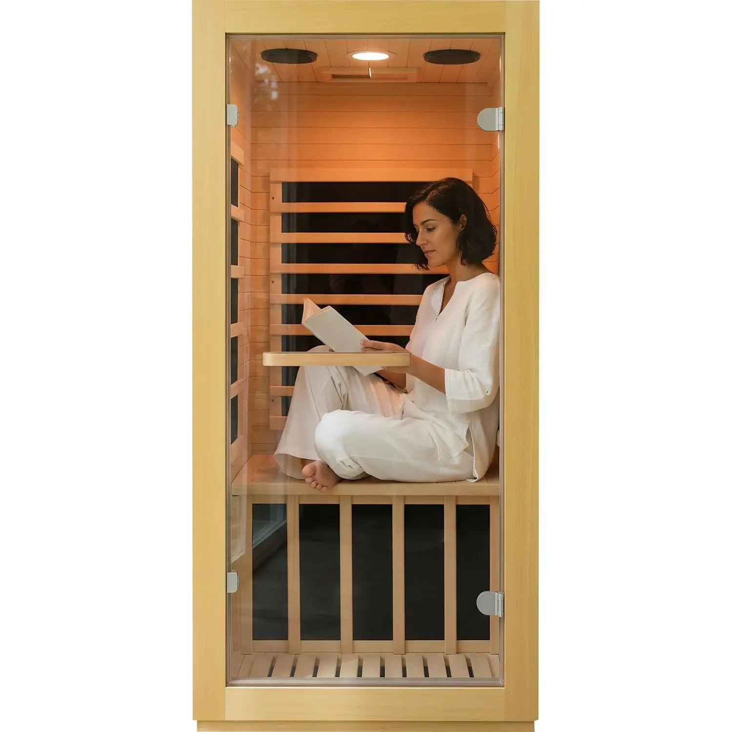 Infrared Sauna Room Indoor Home Obeche Wood 900W, Custom