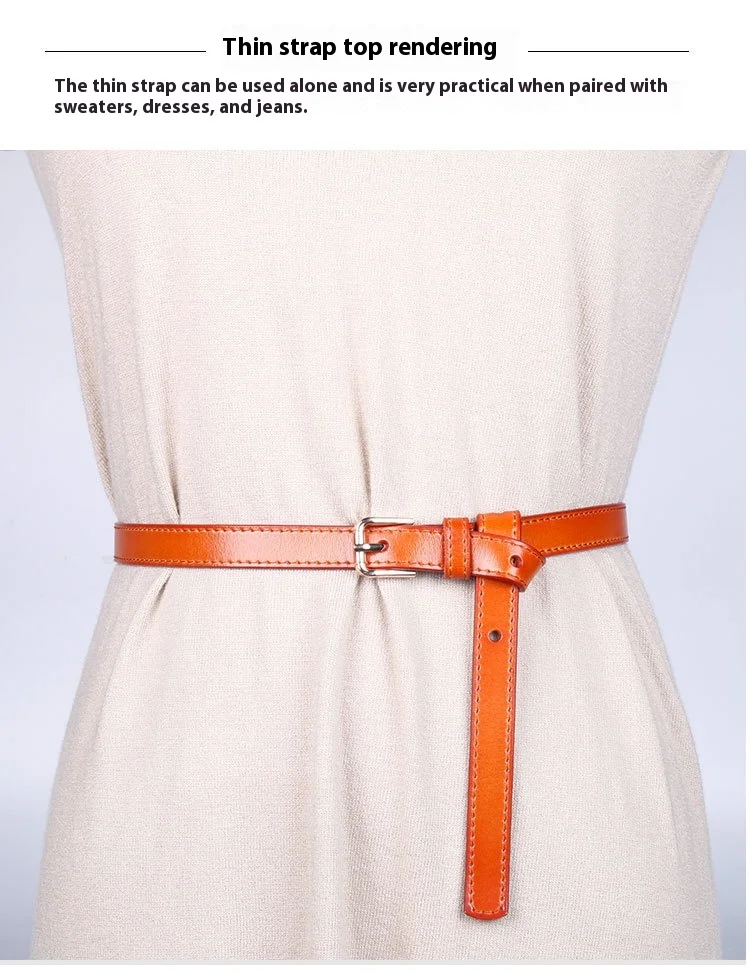Real Leather Wide Waistband Fashion Versatile Decoration Waist Accessories Women's Waist Seal Dress Coat Pure Cowhide Belts