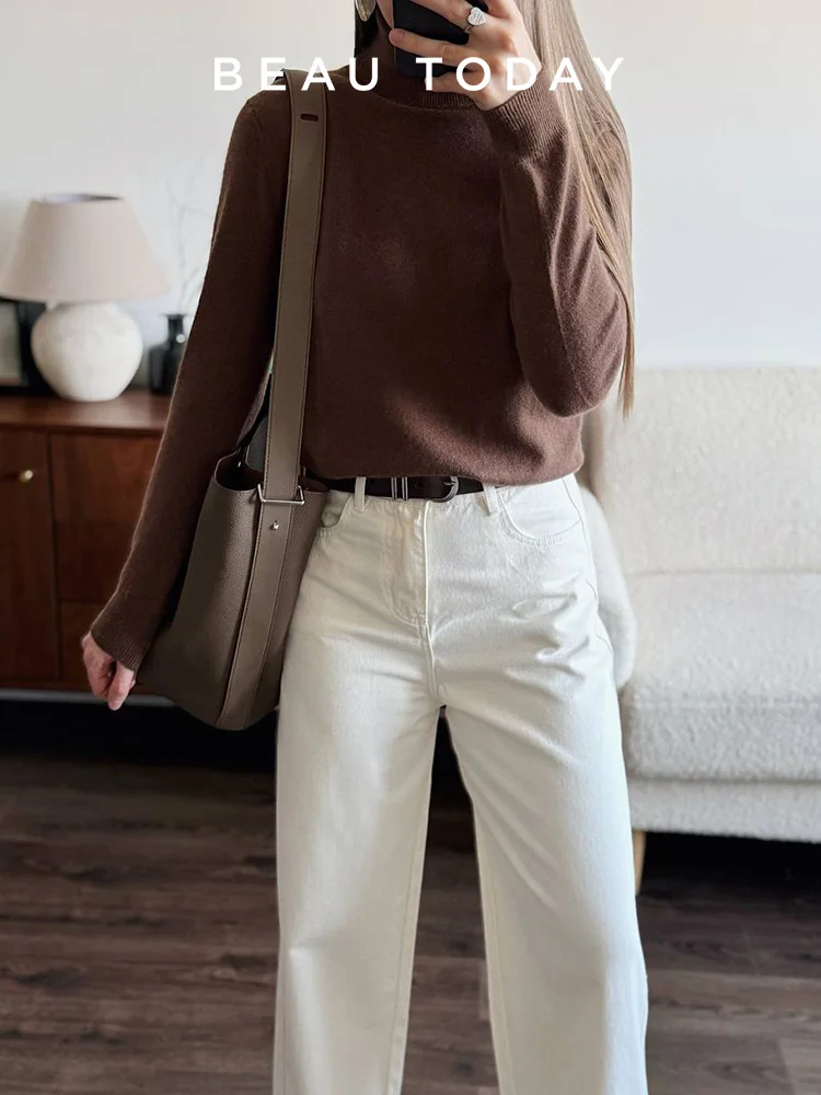 BEAUTODAY Luxury Retro Belt Women Genuine Leather Silver Buckle Ladies Cowhide Waistband 2024 Fashion Accessory Handmade 91100