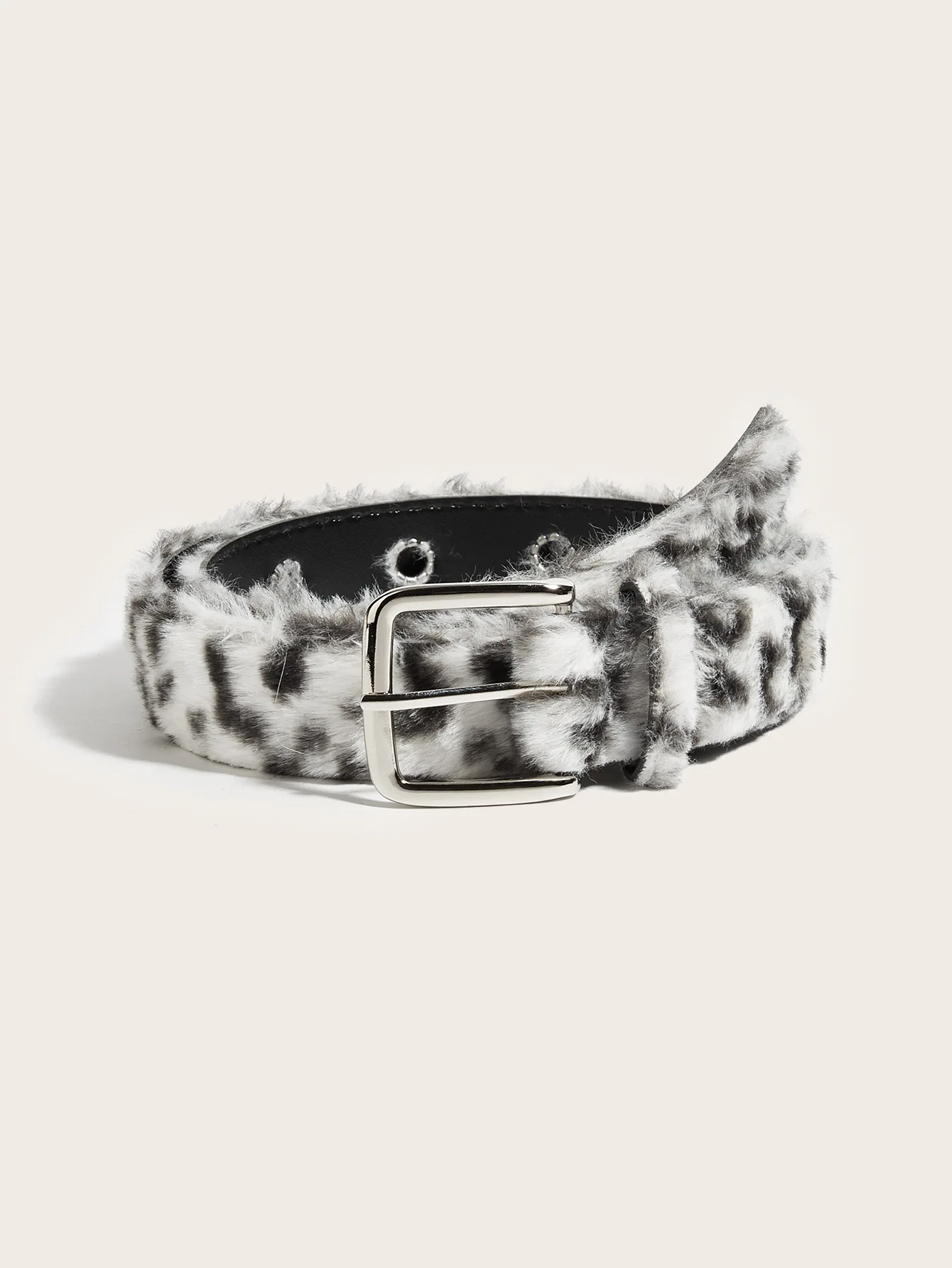 Retro Leopard Print Faux Fur Belt Y2k Pink Fur Belts Punk Sexy Women's Waistband Winter Fluffy Waist Belt Accessories