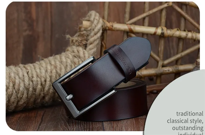 COWATHER men belt cow genuine leather designer belts for men high quality fashion vintage male strap for jeans cow skin XF002