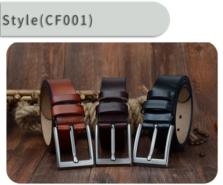 COWATHER men belt cow genuine leather designer belts for men high quality fashion vintage male strap for jeans cow skin XF002