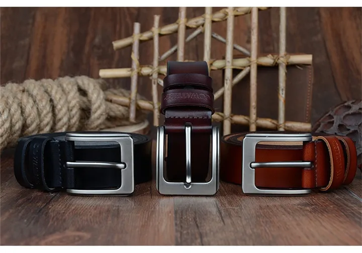 COWATHER men belt cow genuine leather designer belts for men high quality fashion vintage male strap for jeans cow skin XF002