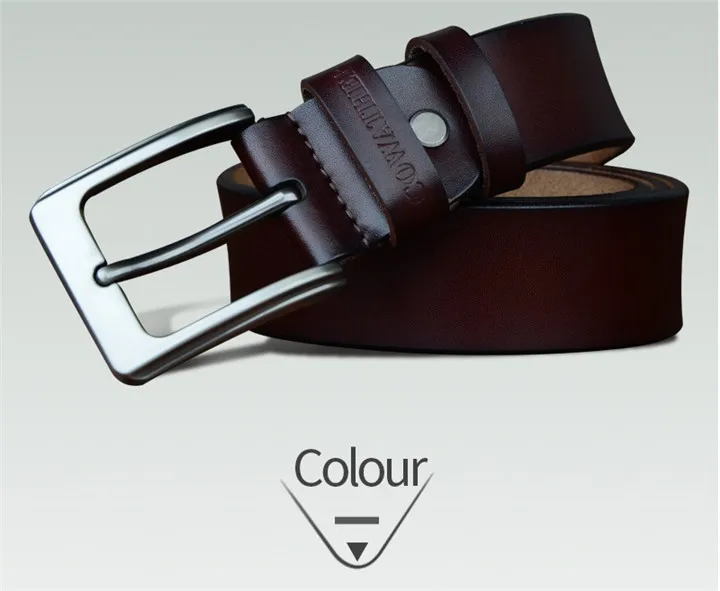 COWATHER men belt cow genuine leather designer belts for men high quality fashion vintage male strap for jeans cow skin XF002