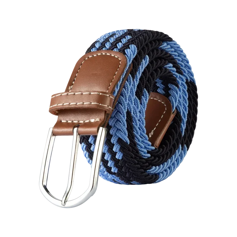 107/120/130cm Canvas Belts Fashion Metal Pin Buckle Strap Elastic Expandable Braided Stretch Pants Jeans Belt for Women and Men