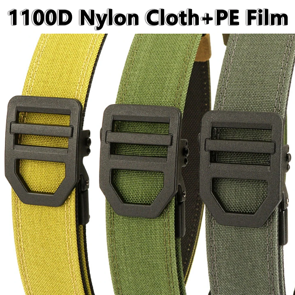 TUSHI Belt Military Belt for Men Sturdy Nylon Metal Automatic Buckle Police Duty Belt Tactical Outdoor Girdle IPSC Accessories