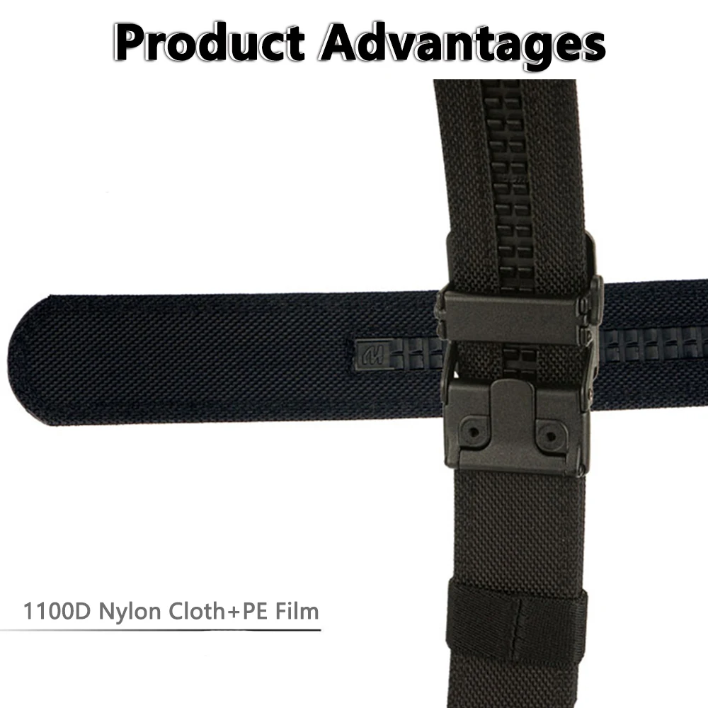 TUSHI Belt Military Belt for Men Sturdy Nylon Metal Automatic Buckle Police Duty Belt Tactical Outdoor Girdle IPSC Accessories