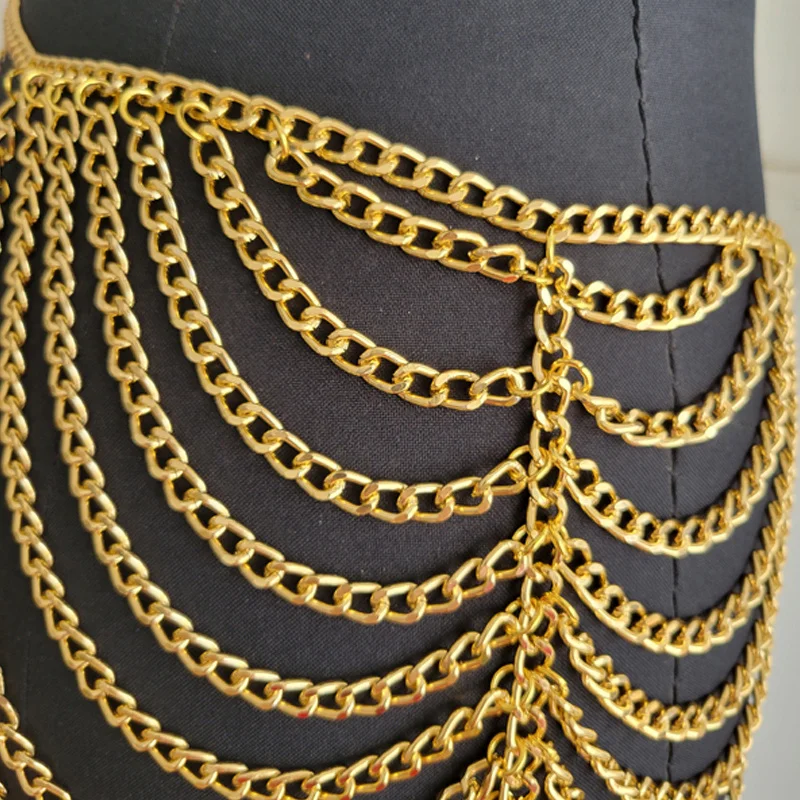 Women Sexy Leg Chain Harness Garter Belt Waist Corset Belt Leather Harness Waists Thigh Harness Gothic Clothing Accessory Belt