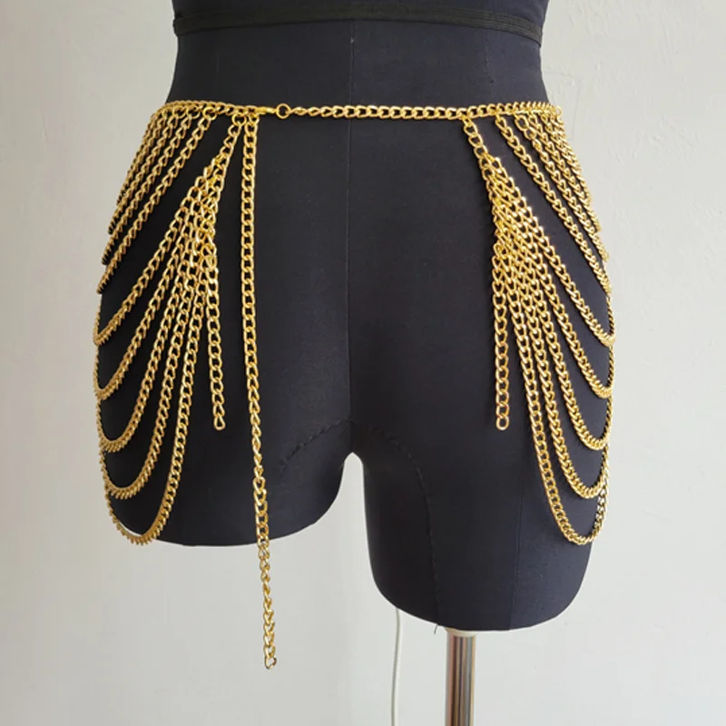 Women Sexy Leg Chain Harness Garter Belt Waist Corset Belt Leather Harness Waists Thigh Harness Gothic Clothing Accessory Belt