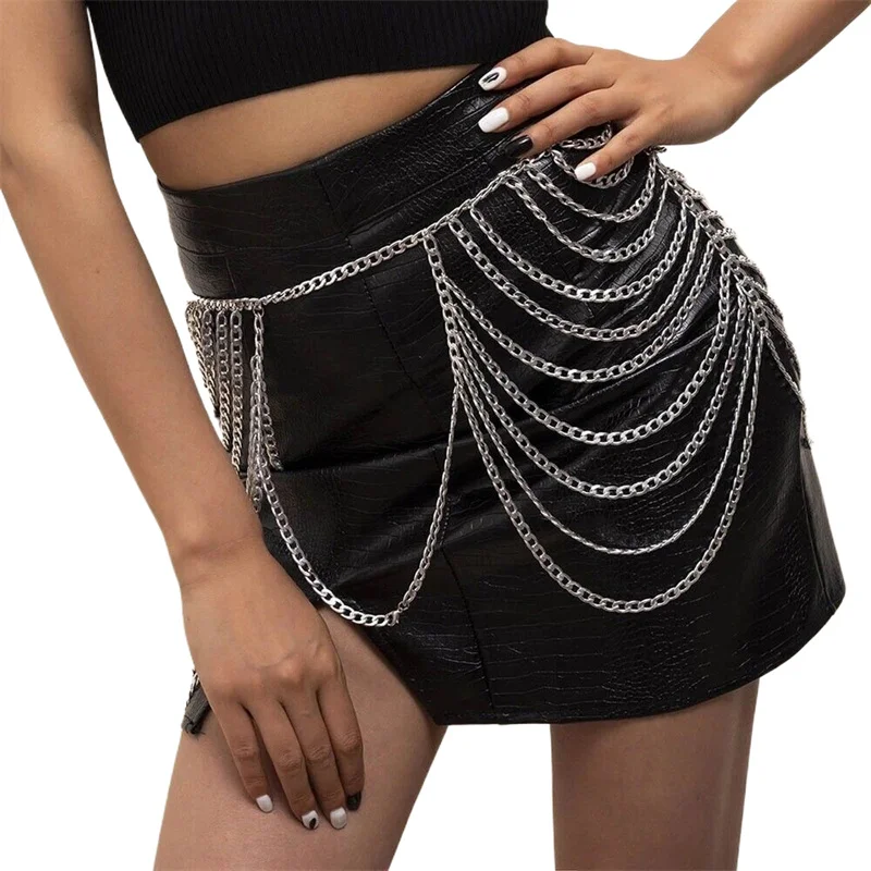 Women Sexy Leg Chain Harness Garter Belt Waist Corset Belt Leather Harness Waists Thigh Harness Gothic Clothing Accessory Belt