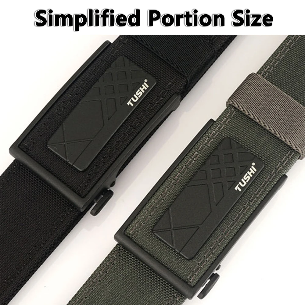 TUSHI New Hard Tactical EDC Belt for Men Concealed Carry Military Belt Men Waist Belt Thick Nylon Hunting IPSC Acessories Male