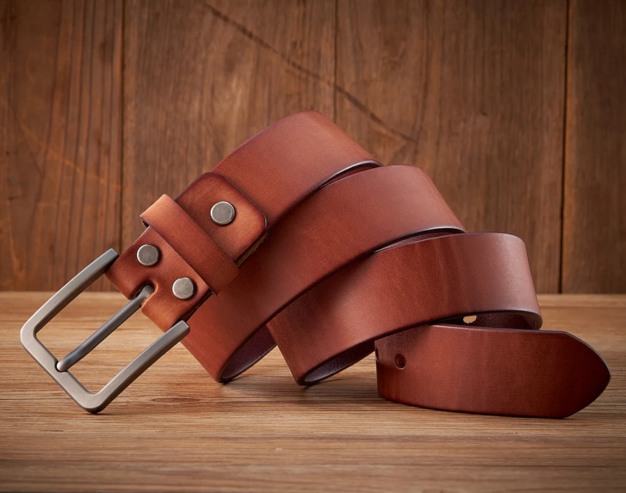 3.8cm Vintage 100% Genuine leather Belt for Men High Quality Natural Cow Leather Men's Belt Male Strap for Jeans or Pants