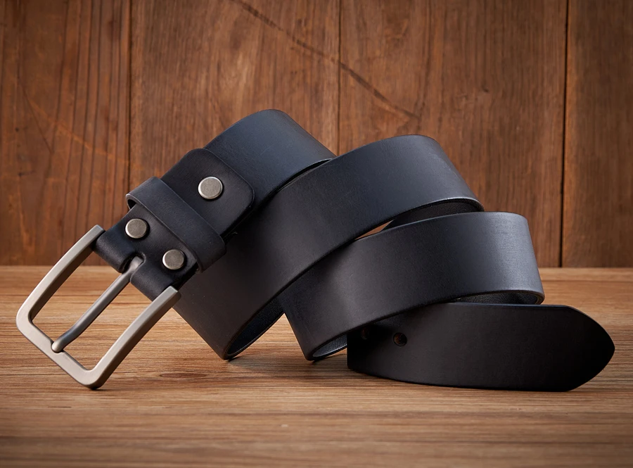 3.8cm Vintage 100% Genuine leather Belt for Men High Quality Natural Cow Leather Men's Belt Male Strap for Jeans or Pants
