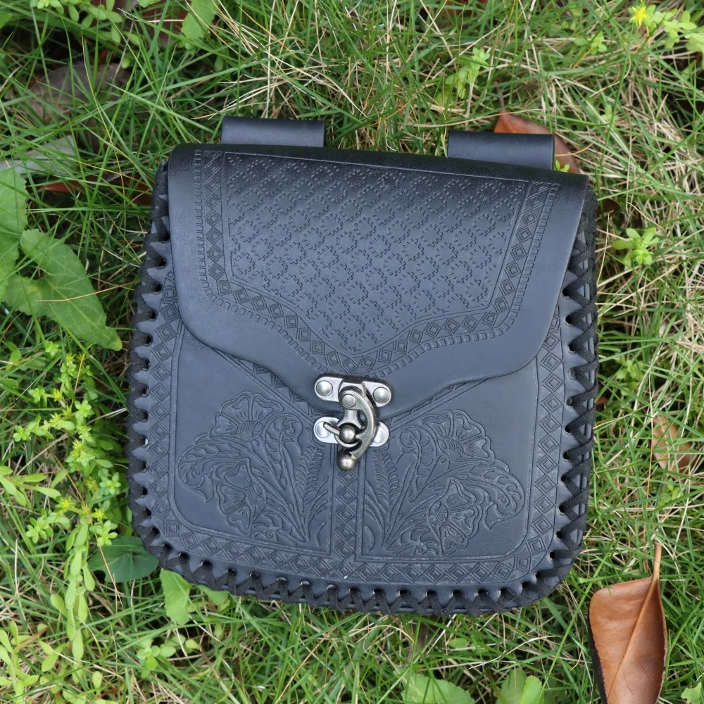 Medieval Retro Waist Bag Viking Style Hanging Belt Coin Purse Knight Fanny Pack Portable Men Women Money Pouch Costume Props