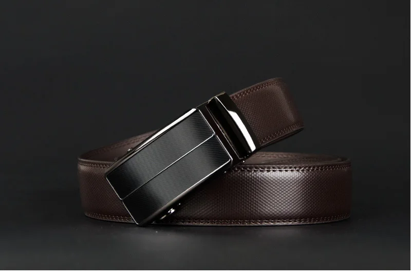 COWATHER New Arrival cow genuine leather men's belt cowhide strap for male automatic buckle belts for men alloy buckle belts