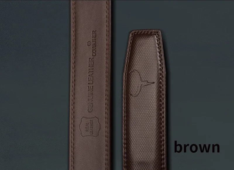 COWATHER New Arrival cow genuine leather men's belt cowhide strap for male automatic buckle belts for men alloy buckle belts