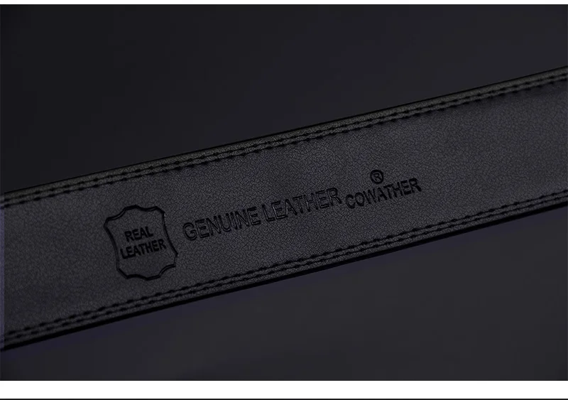 COWATHER New Arrival cow genuine leather men's belt cowhide strap for male automatic buckle belts for men alloy buckle belts