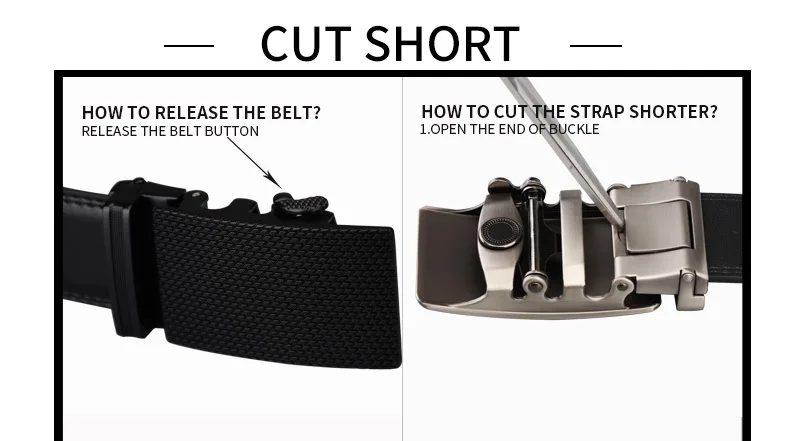 COWATHER New Arrival cow genuine leather men's belt cowhide strap for male automatic buckle belts for men alloy buckle belts