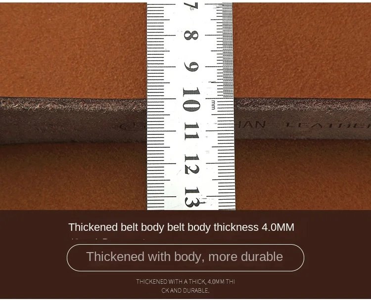 Belt men's leather needle buckle layer genuine cowhide stainless steel buckle men's belt youth casual handmade jeans belt
