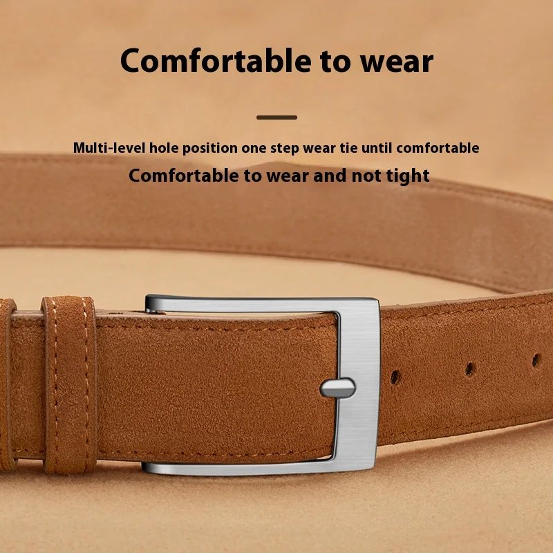 2025 new suede belt, popular style, casual belt, suitable for both men and women, fashionable style, durable belt