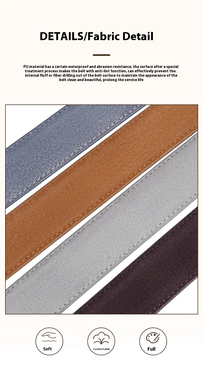 2025 new suede belt, popular style, casual belt, suitable for both men and women, fashionable style, durable belt