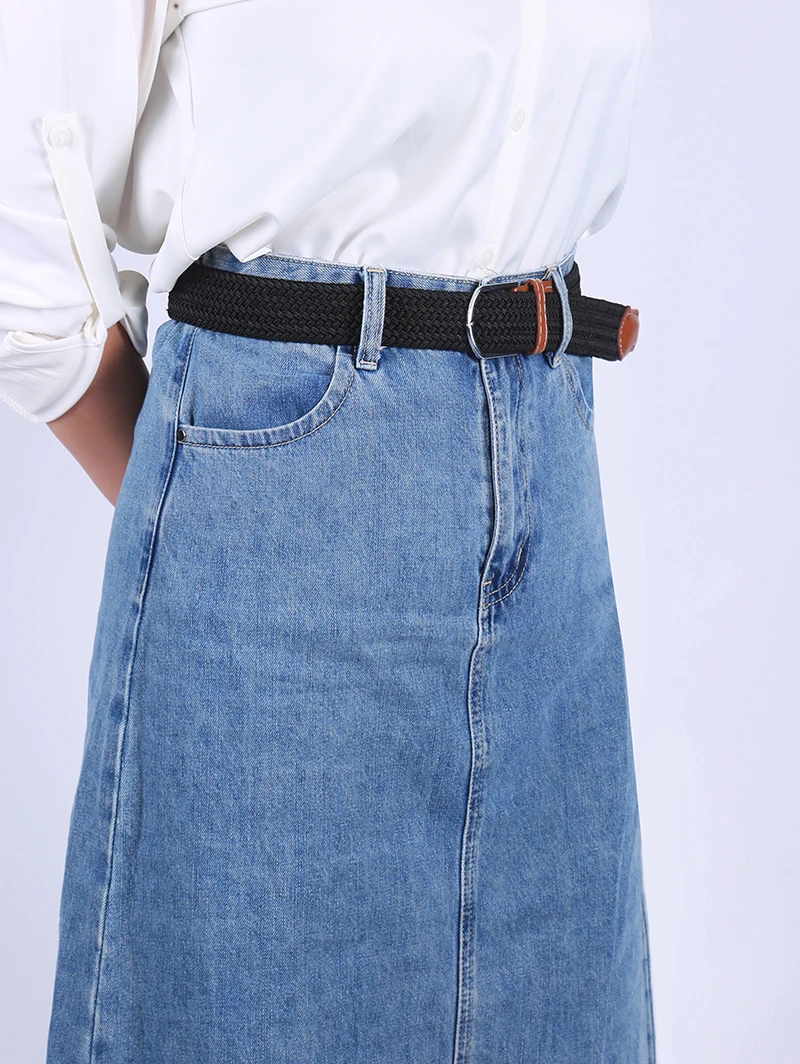 New Women's Men's Canvas Belt High Quality Elastic Casual Woven Waist Strap Needle Buckle Belts for Men Women 107/120/130cm