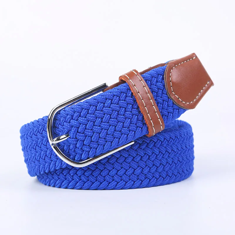 New Women's Men's Canvas Belt High Quality Elastic Casual Woven Waist Strap Needle Buckle Belts for Men Women 107/120/130cm
