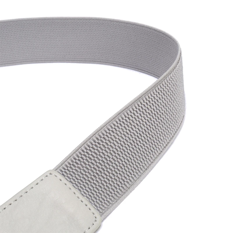 Fashion Thick PU Leather Elastic Wide Belts for Women Stretch Waist Dress Plus Size