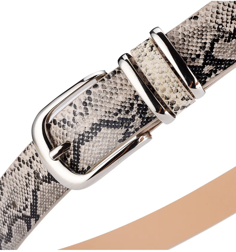 2.8x106cm Fashion Leopard Belt Women Snake Print Waistband PU Leather Pin Buckle Belts for Ladies Female