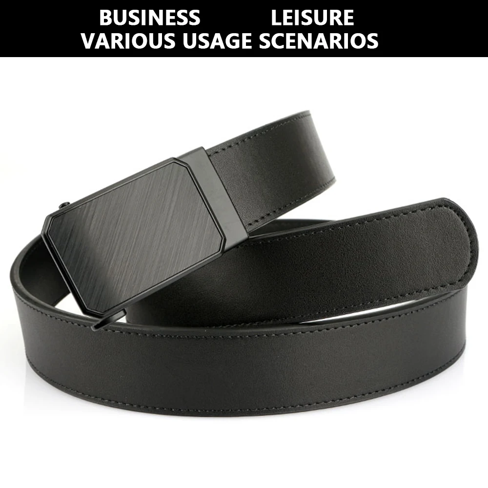 TUSHI Leather Tactical Belt for Men with Luxury Automatic Buckle High Quality IPSC Girdle Black Designer Belt