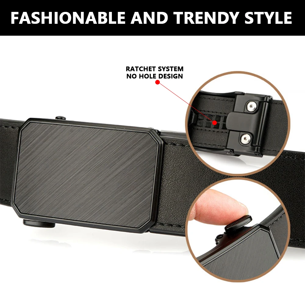 TUSHI Leather Tactical Belt for Men with Luxury Automatic Buckle High Quality IPSC Girdle Black Designer Belt