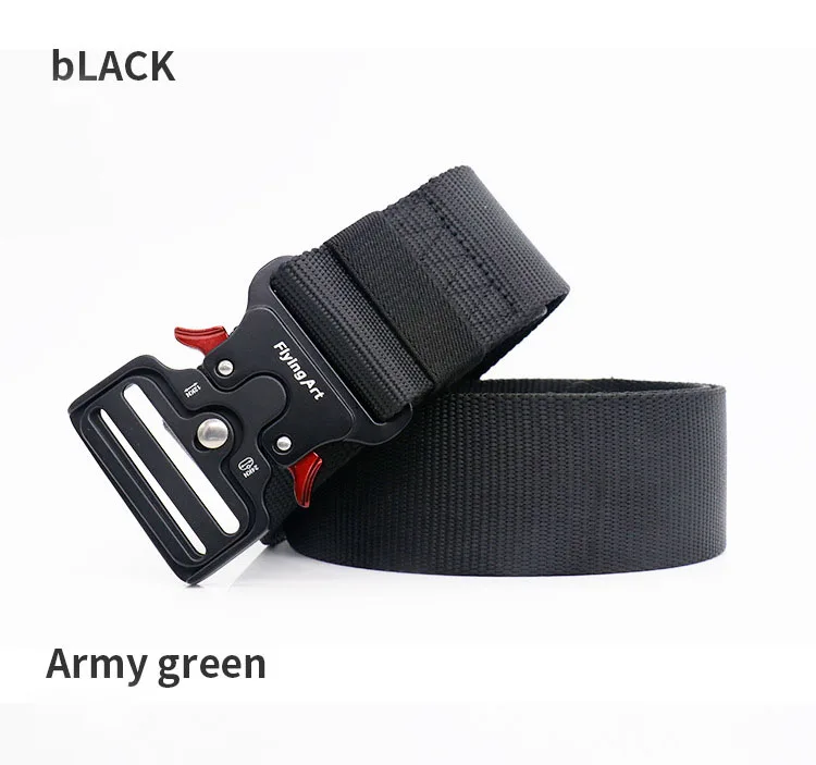 Flying Art 50MM Wide Belt Military Nylon Tactical Belt Outdoor Training New Unisex Pants Accessories Fashion Designer Waistband