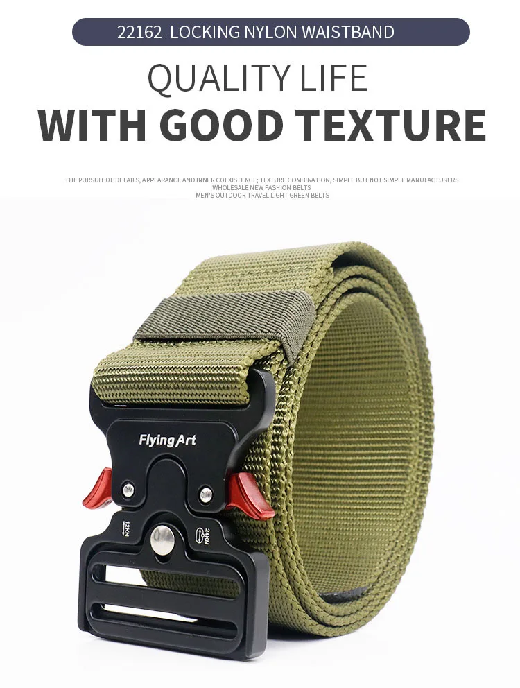 Flying Art 50MM Wide Belt Military Nylon Tactical Belt Outdoor Training New Unisex Pants Accessories Fashion Designer Waistband