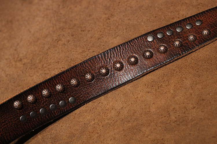 Mens Punk Belt Pin Buckle Genuine Leather Skull Rivet Belt For Man Joker Jeans Designer Exclusive Cowskin Leather Belt For Jeans