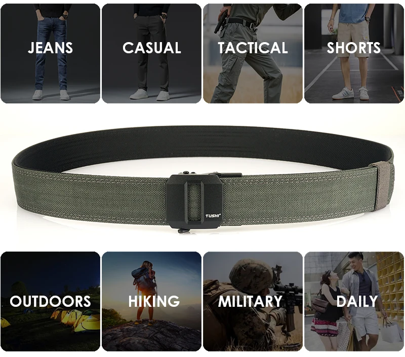 VATLTY 2024 Stiff Tactical Belt for Men Metal Automatic Buckle Military Police Duty Belt 1100D Nylon Gun Belt Casual Girdle Male