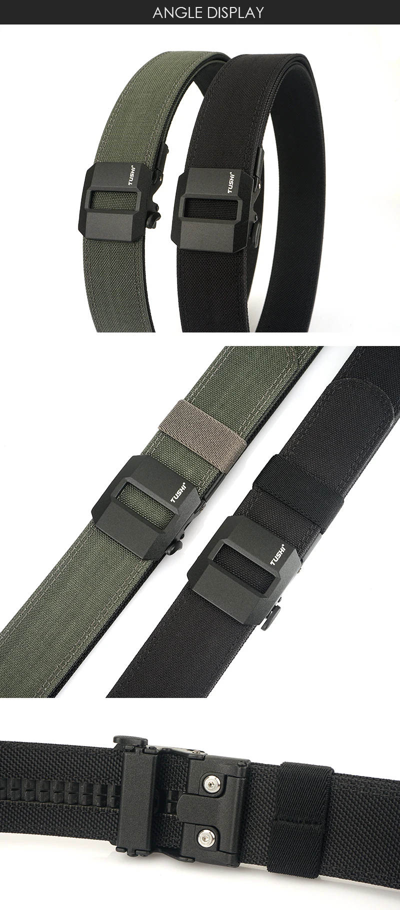 VATLTY 2024 Stiff Tactical Belt for Men Metal Automatic Buckle Military Police Duty Belt 1100D Nylon Gun Belt Casual Girdle Male