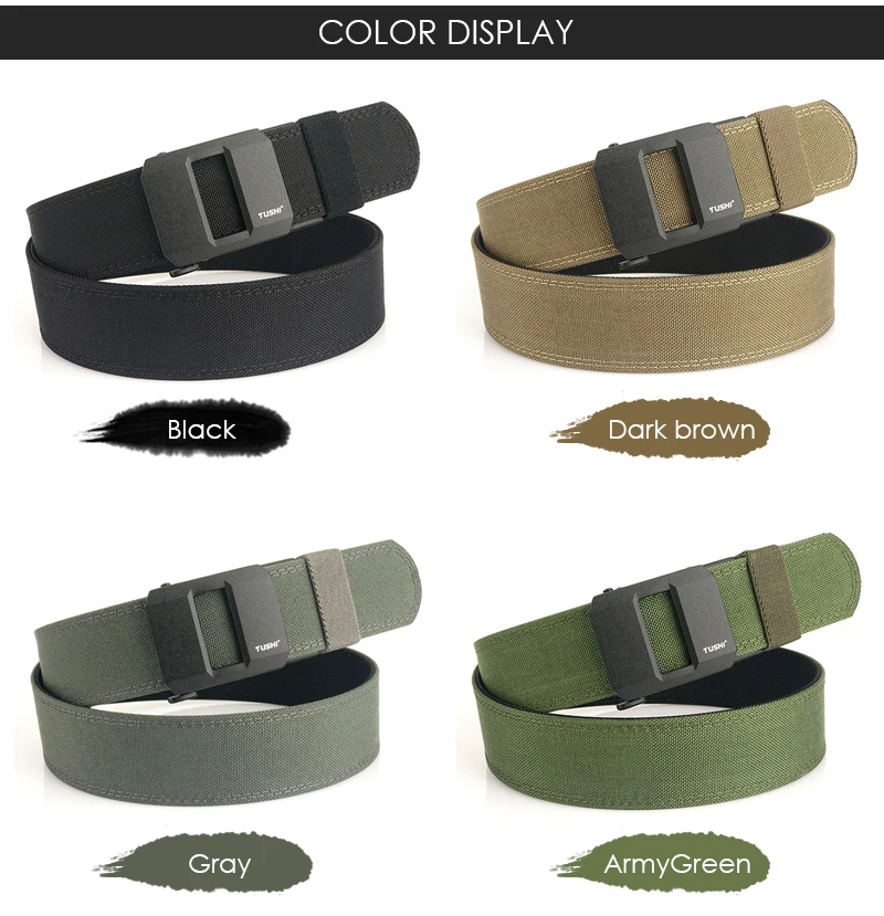 VATLTY 2024 Stiff Tactical Belt for Men Metal Automatic Buckle Military Police Duty Belt 1100D Nylon Gun Belt Casual Girdle Male
