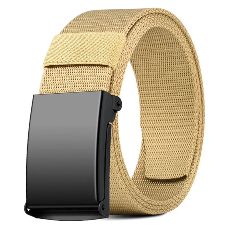 Newest Metal Buckle Tactical Belt Men's Canvas Military Belts Casual Outdoor Training Golf Workwear Pant Trousers Waist Belt