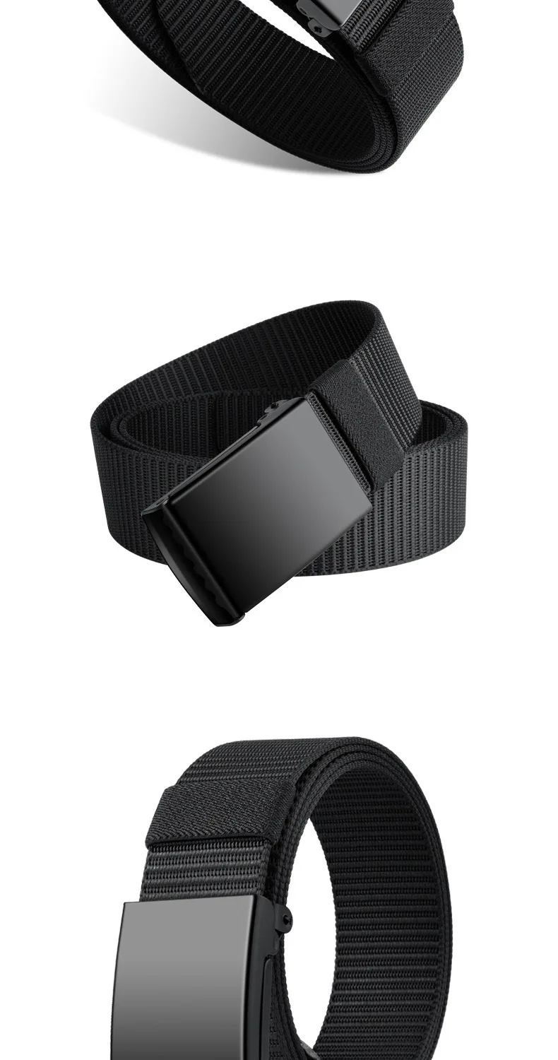 Newest Metal Buckle Tactical Belt Men's Canvas Military Belts Casual Outdoor Training Golf Workwear Pant Trousers Waist Belt