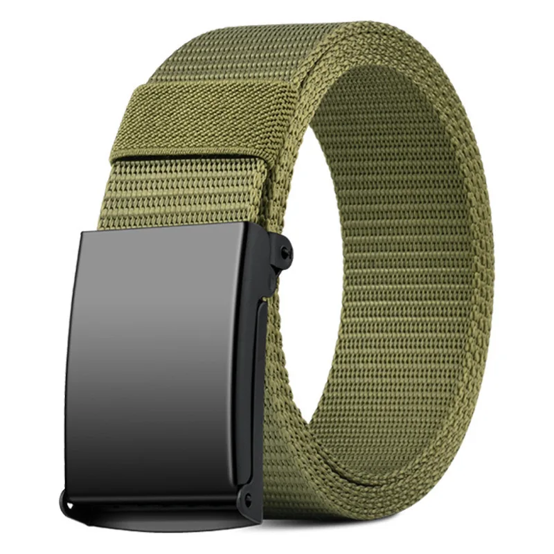 Newest Metal Buckle Tactical Belt Men's Canvas Military Belts Casual Outdoor Training Golf Workwear Pant Trousers Waist Belt