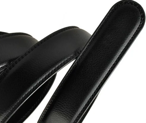 2.4/2.8/3.0/3.5CM Wide (Without Buckle) Men Ratchet Cow Leather Belt Strap Replacement for Men's Auto Lock Buckle Belt