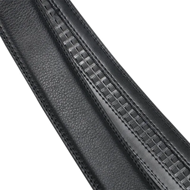2.4/2.8/3.0/3.5CM Wide (Without Buckle) Men Ratchet Cow Leather Belt Strap Replacement for Men's Auto Lock Buckle Belt