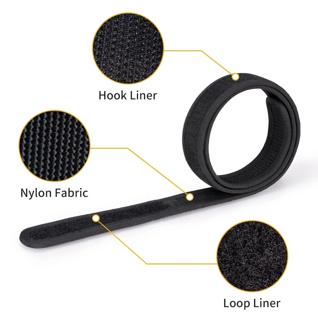 Tactical EDC 1.5" Inner Belt Concealed Carry Base Belt Hook & Loop Inner Belt Men Waist Belt Hunting Acessories