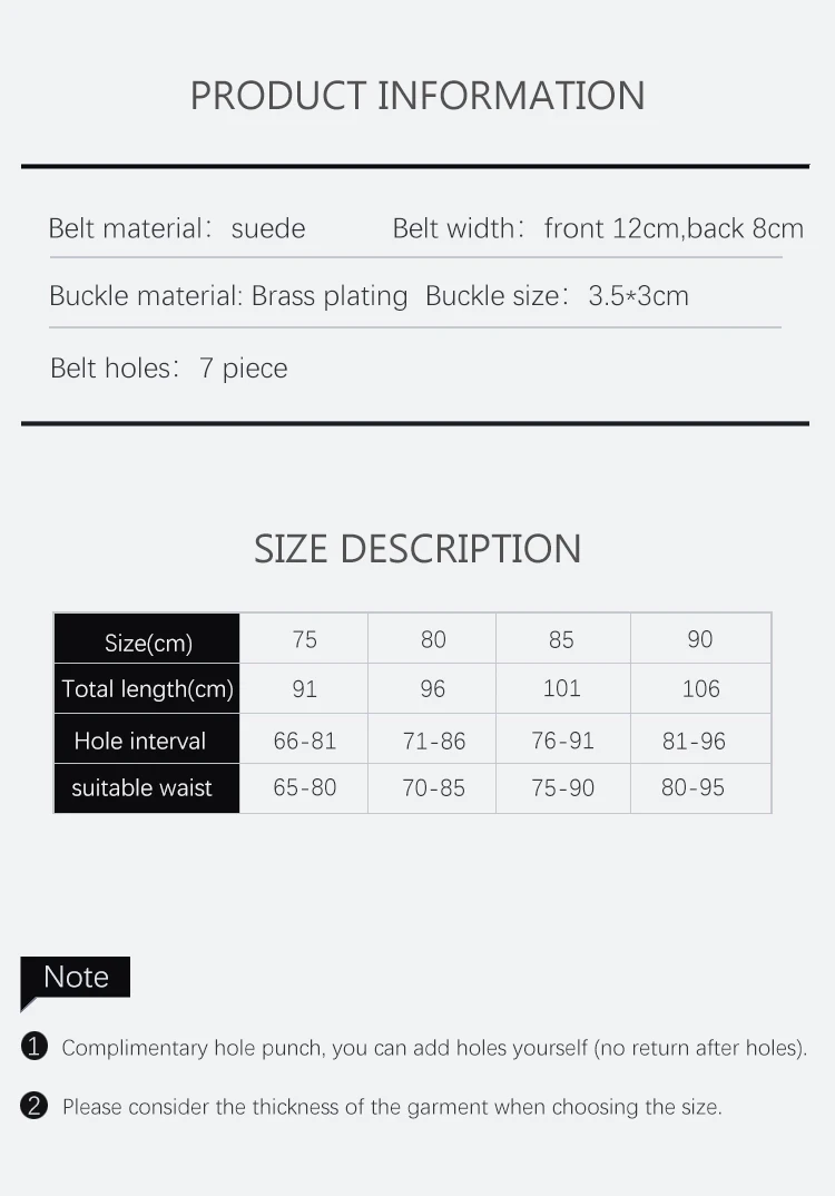 Retro Suede Dual-Purpose Waistband with Contrasting Brown Leather and Jacket Waistband and Wide Belt
