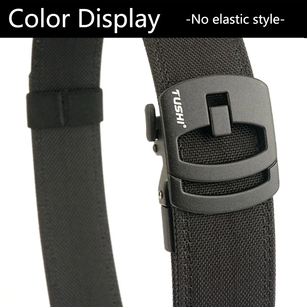 TUSHI New Military New Belt For Men Sturdy Nylon Metal Automatic Buckle Police Gun Belt Tactical Outdoor Girdle IPSC Accessories