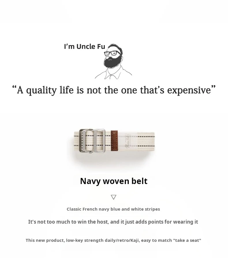 Maden New Unisex Striped Woven Belt No Hole Adjustable Waist Chain Jeans Belt Canvas Outdoor Sports Accessory Leisure Strap
