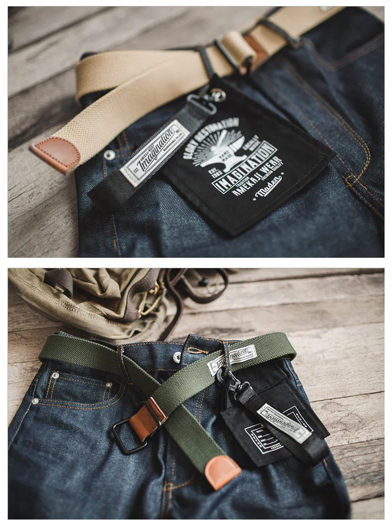 Maden Tactical Belt For Male Quick Release Outdoor Combat Belt Set Men’s Canvas Waistband Multifunctional Strap Vintage