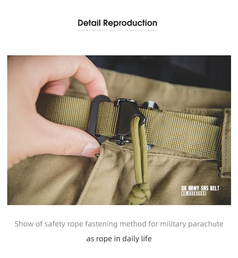 Maden Tactical Belt For Male Quick Release Outdoor Combat Belt Set Men’s Canvas Waistband Multifunctional Strap Vintage